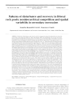 Patterns of disturbance and recovery in littoral rock pools