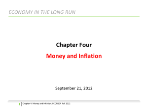 Chapter Four Money and Inflation