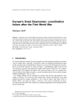 Europe`s Great Depression: coordination failure
