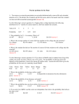 Practice problems for the Final. Use the following to answer