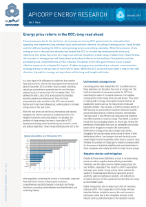 Energy price reform in the GCC: long road ahead