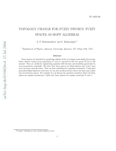 Topology Change for Fuzzy Physics: Fuzzy Spaces as Hopf Algebras