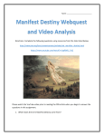 Manifest Destiny Webquest and Video Analysis