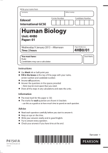 Human Biology - Edexcel