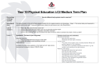 Year 10 Physical Education LC2 Medium Term Plan