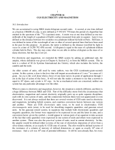 1 CHAPTER 16 CGS ELECTRICITY AND MAGNETISM 16.1