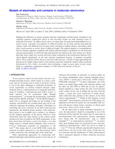 Models of electrodes and contacts in molecular