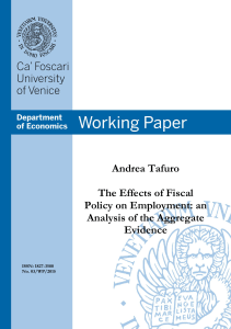 The Effects of Fiscal Policy on Employment: an