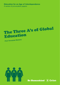 The Three A`s of Global Education