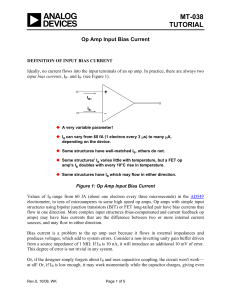 MT-038: Op Amp Input Bias Current