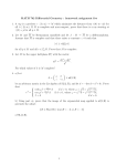 MATH 782 Differential Geometry : homework assignment five 1. A