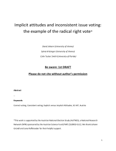 Implicit attitudes and inconsistent issue voting: the example