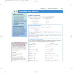 Exponents and Radicals