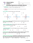Extending Trigonometry and Radian Measure