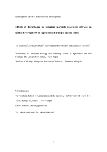 Effects of disturbance by Siberian marmots (Marmota sibirica) on