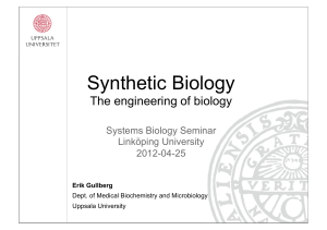 Synthetic Biology presentation Linköping