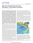 Melt-rich channel observed at the lithosphere