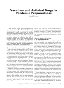 Vaccines and Antiviral Drugs in Pandemic
