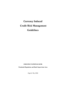 Currency Induced Credit Risk Management Guidelines