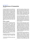 The Discovery of Transposition