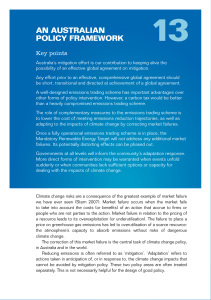 an australian policy framework - Garnaut Climate Change Review