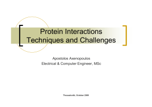 Protein Interactions Techniques and Challenges