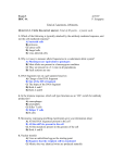 Exam 3 4/25/07 BISC 4A P. Sengupta Total of 7 questions, 100