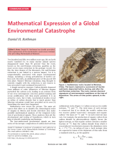Mathematical Expression of a Global Environmental Catastrophe