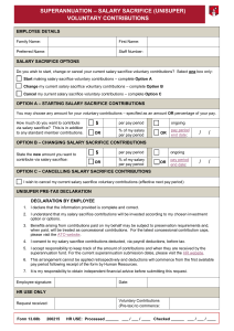 superannuation – salary sacrifice (unisuper) voluntary