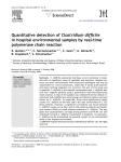 Quantitative detection of Clostridium difficile in hospital