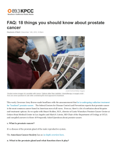 FAQ: 18 things you should know about prostate