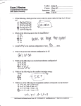 Exam 2 Review Solutions