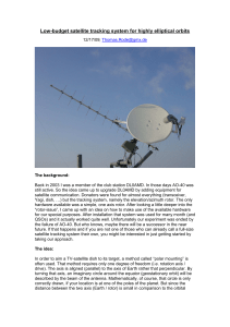 Low-budget satellite tracking system for highly elliptical orbits