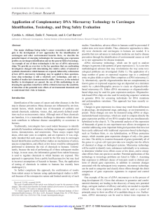 Application of Complementary DNA Microarray