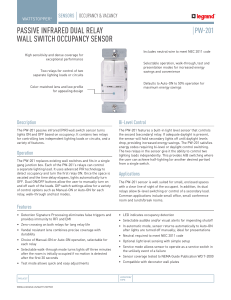 passive infrared dual relay wall switch occupancy sensor