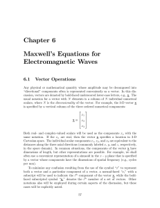 Chapter 6 Maxwell`s Equations for Electromagnetic Waves