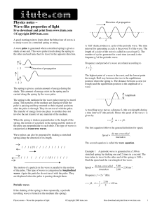 Physics notes – Wave-like properties of light