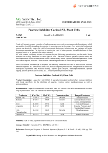 A.G. Scientific, Inc. Protease Inhibitor Cocktail VI, Plant Cells
