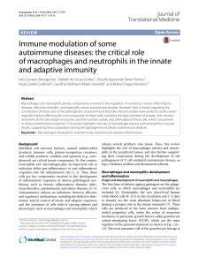 Immune modulation of some autoimmune diseases: the critical role