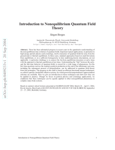 Introduction to Nonequilibrium Quantum Field Theory