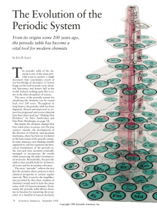 The Evolution of the Periodic System - Science