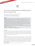 A Case of Acute Myocarditis and Rhabdomyolysis after a Scorpion