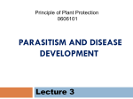 PARASITISM AND DISEASE DEVELOPMENT
