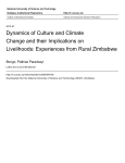 Dynamics of Culture and Climate Change and their Implications on