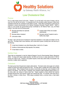 Low Cholesterol Diet - Gateway Health Alliance