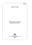 Assignment Booklet Bachelor`s Degree Programme Probability and