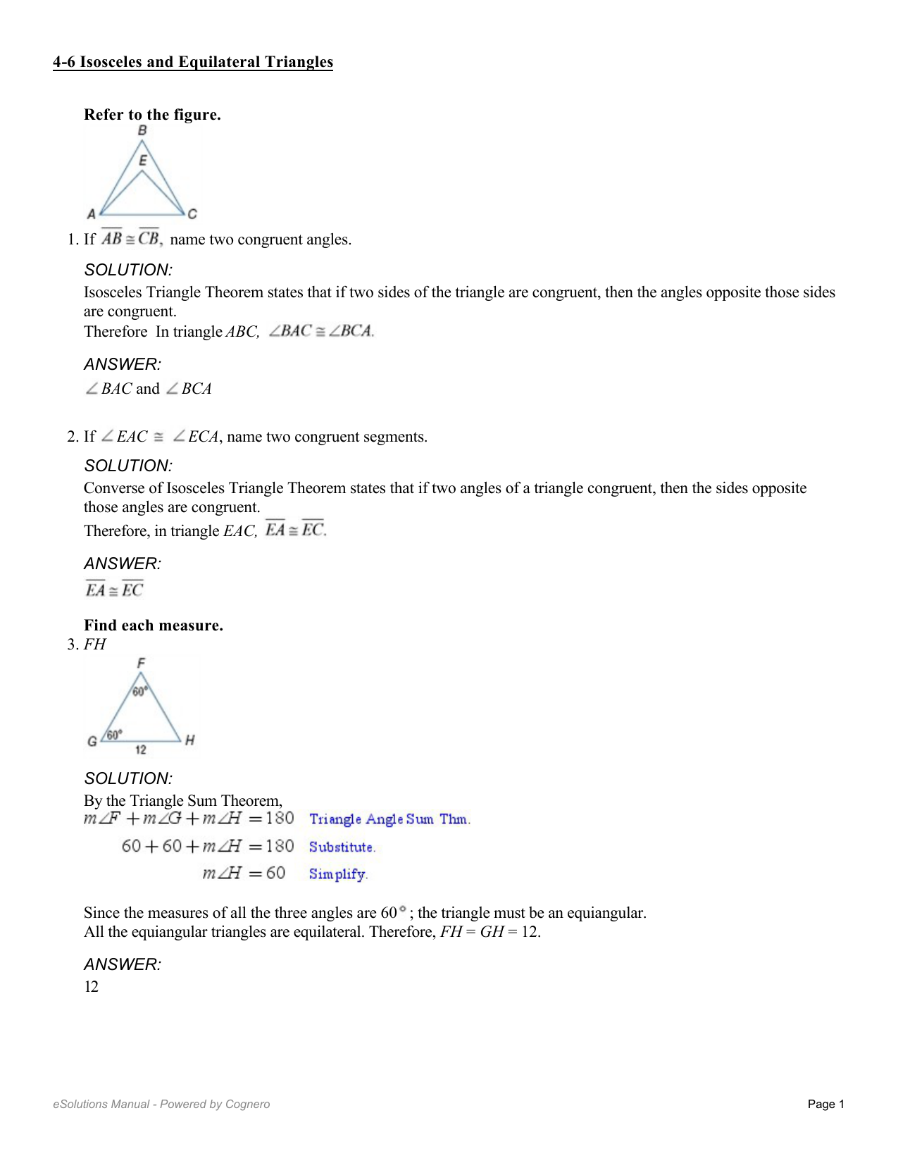 converse of isosceles triangle theorem
