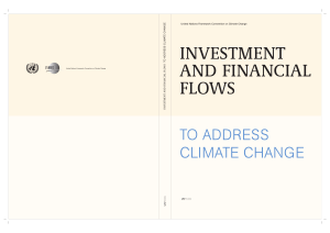 investment and financial flows to address climate change