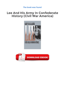 Get Ebooks Lee And His Army In Confederate History (Civil War