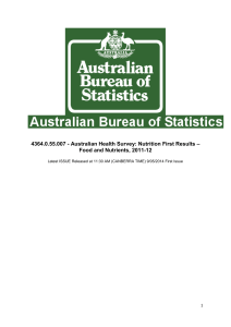 4364.0.55.007 - Australian Health Survey: Nutrition First Results